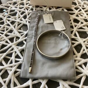 Calvin Klein Silver Bracelet and Bangle Duo